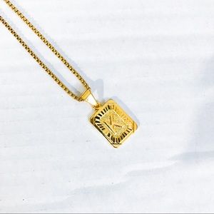 Initial ‘K’ Gold Letter Chain Necklace